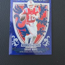 2025 Panini Rookies & Stars Drake Maye Crusade BLUE PLAID Prizm #29 RC Patriots