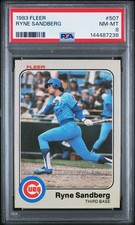 1983 FLEER #507 RYNE SANDBERG ROOKIE RC PSA 8
