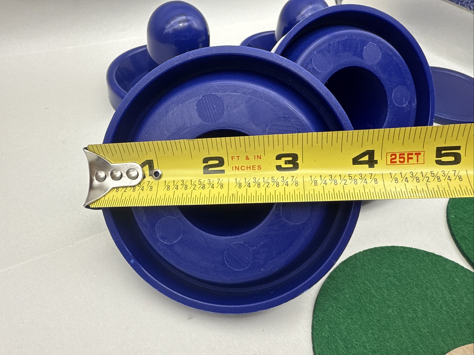 Air Hockey Pushers and Air Hockey Pucks, Goal Handles Paddles Accessories Blue..