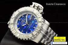 RARE Invicta Sea Hunter 0.05 Carat Diamond Automatic Mens Watch Abalone Dial