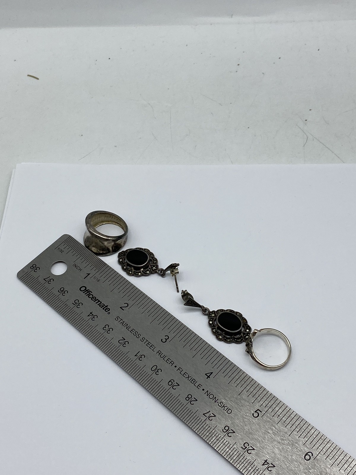 Sterling Silver Assorted Earring/Ring Jewelry Bun… - image 9