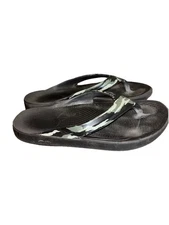 OOFOS OOlala Luxe Womens Size 9  Sandals Camo Recovery Lightweight Sport Slides