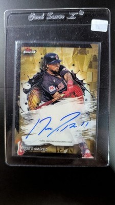 2024 Topps Finest - Finest Autographs Jose Ramirez #FA-JRA Gold Refractor /50 