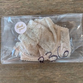 L'Agent by Agent Provocateur Knickers Forever Butterfly Bra-Apricot Lace-Sz 34D