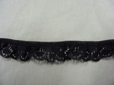 Gathered Black Lace 20 metres  228 