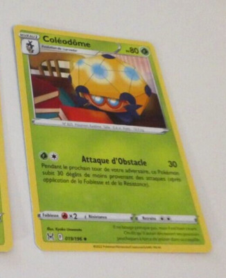 POKEMON FRANZÖSISCHER VERLORENER URSPRUNG KARTE COLEODOME 019/196 SEHR GUTER ZUSTAND FR JCC NEU