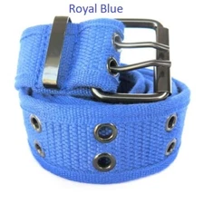 Canvas Double Grommet Hole Belt " 100% Cotton & Strong & Unisex " Up to 4XL 