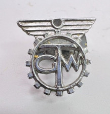 Vintage TGW Transport & General Workers Union Chrome Lapel Badge 22x22 mm