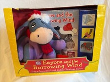 NEW Disney Eeyore  The Borrowing Wind Play- a-Sound Book  Cuddly Christmas