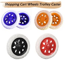 Shopping Cart Wheels Trolley Caster Replacement Dia Rubber Foaming Black Red