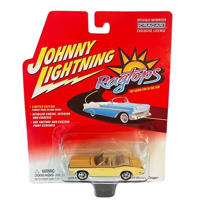 Johnny Lightning Ragtops 1969 Mercury Cougar Yellow Diecast 1/64 FREE SHIPPING