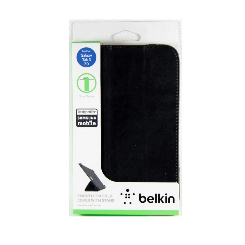 BELKIN CASE FOR SAMSUNG GALAXY TAB 3 7.0 FOLIO SMOOTH TRI-FOLD BLACK F7P111TTC00 - Image 3 of 3