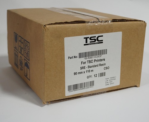 -=CASE OF 12=- TSC THERMAL TRANSFER RIBBON SRE STANDARD RESIN 90mm X 110m CSO - 第 1/4 張圖片