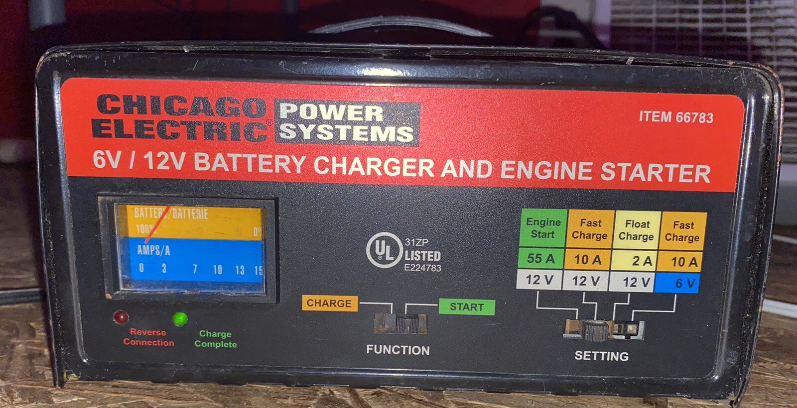 Chicago Electric 6V/12V Battery Charger Engine Starter 66783 Tested eBay
