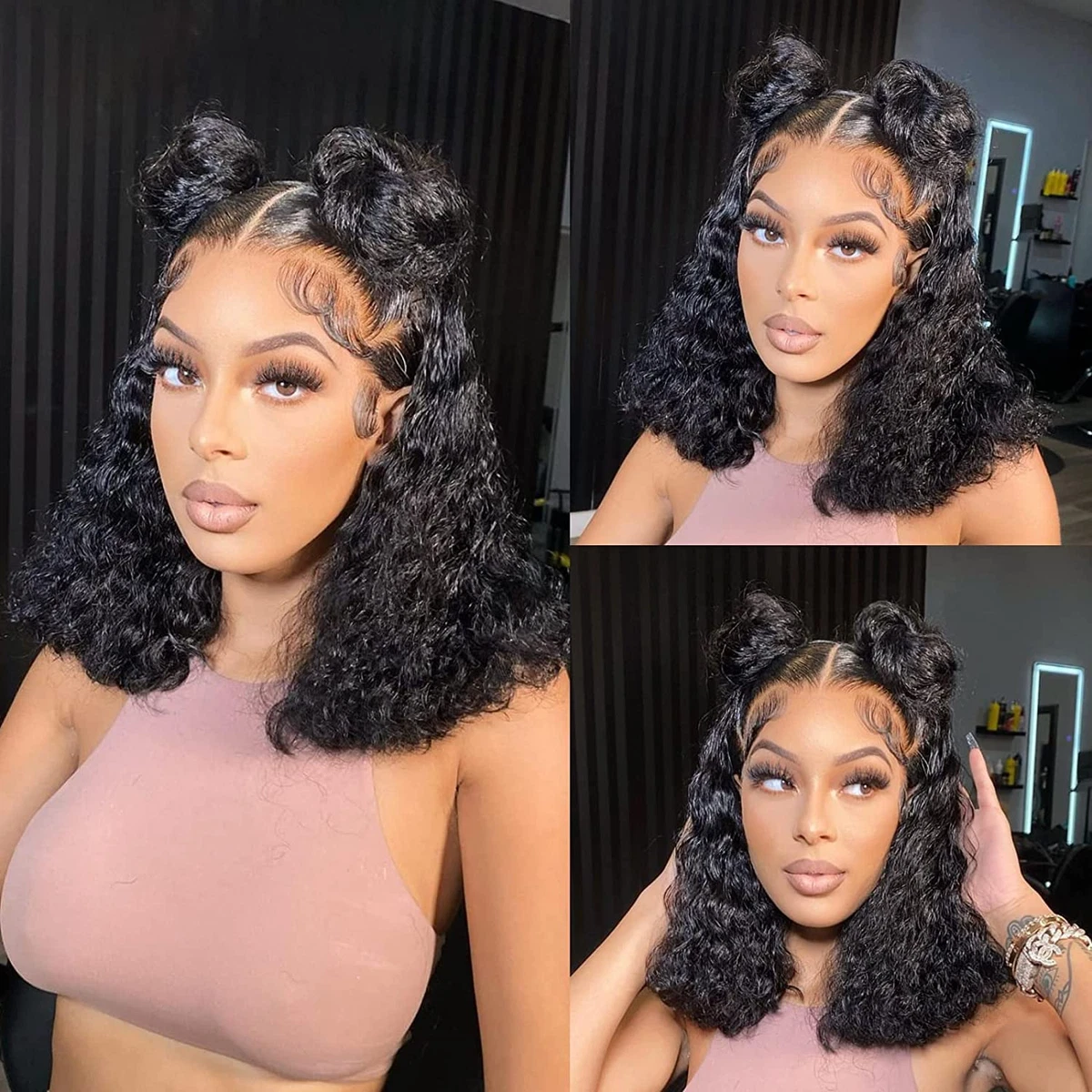 Human hair wavy bob wigs new arrivals