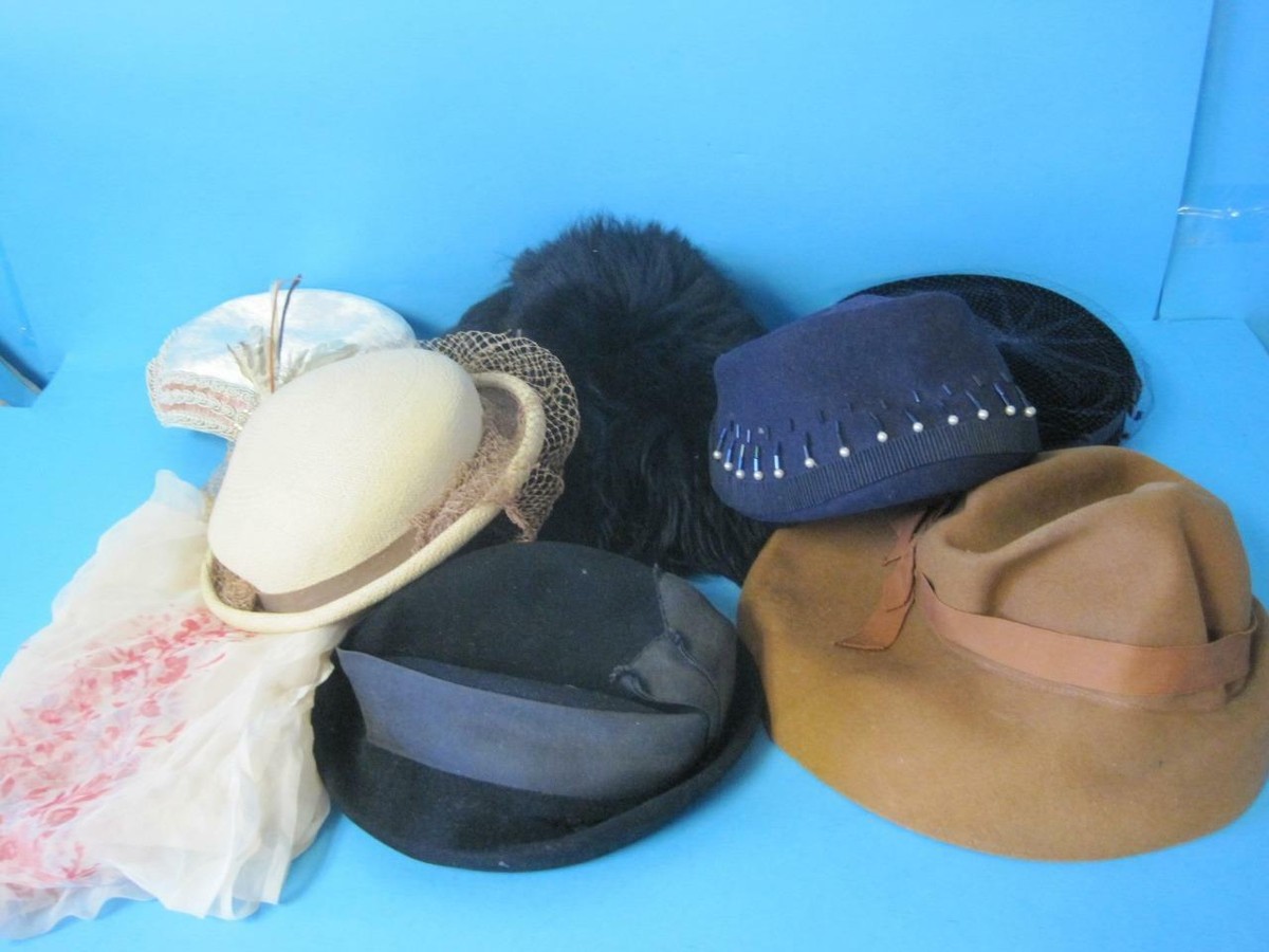 ladies dress hats wholesale Huge Lot of Various Vintage Womens Fashion Fancy Costume Up Nice badge:New-to-sale