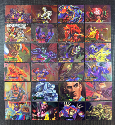 #ad #ad 1995 Flair Marvel Annual Power Blast Complete Set 24 Cards Clean $59.99