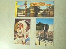 The Lower Dells Of Wisconsin River Souvenir Postcard Book Chicagoan Night Sun