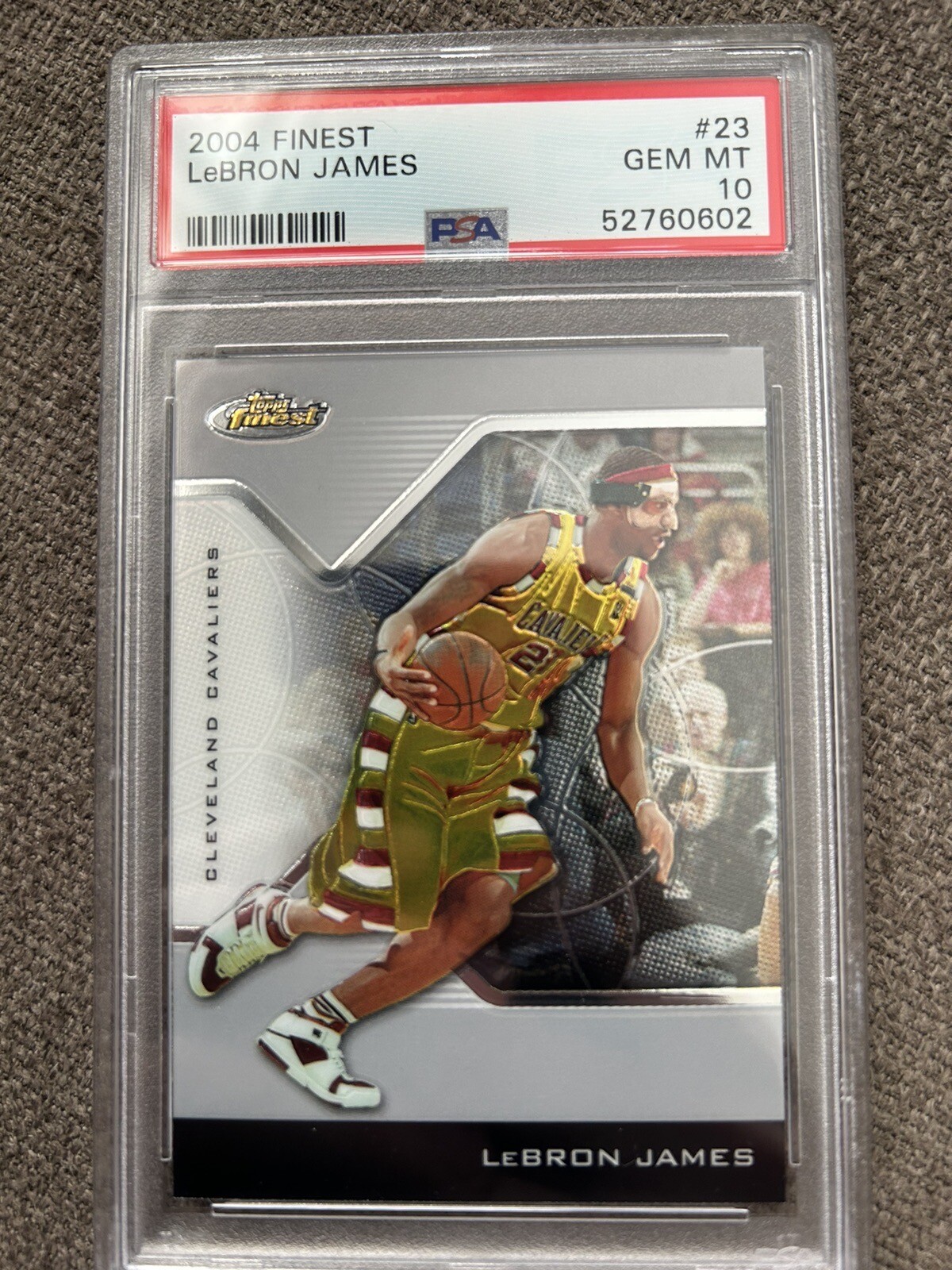 LEBRON JAMES 2004 Topps Finest #23 - 2nd Year Card - PSA 10 Gem Mint