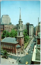 "Brimstone Corner", Showing Park Street Church - Boston, Massachusetts