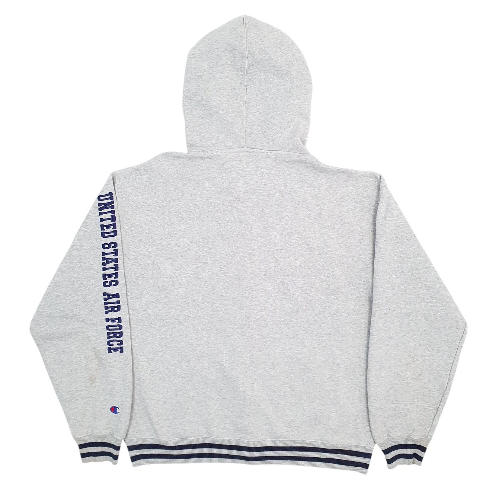 CHAMPION Full Zip Air Force Spellout Jumper Sweatshirt Mens M image 3