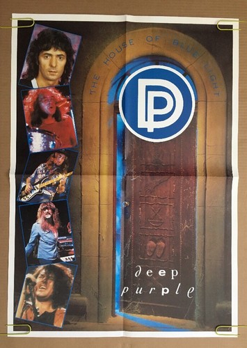 Original Vintage Poster Deep Purple The House Of Blue Light Pin-up 80er Promo - Bild 11 von 11