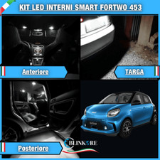 KIT FULL LED BIANCO INTERNI COMPLETO SMART FORTWO 453 6000K CANBUS + LED TARGA