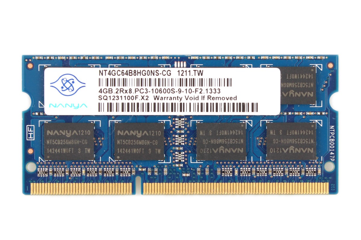 Kit RAM 8 Go (2x4 Go) DDR3 1333 MHz SODIMM Nanya Pour PC Portable - État Comme Neuf