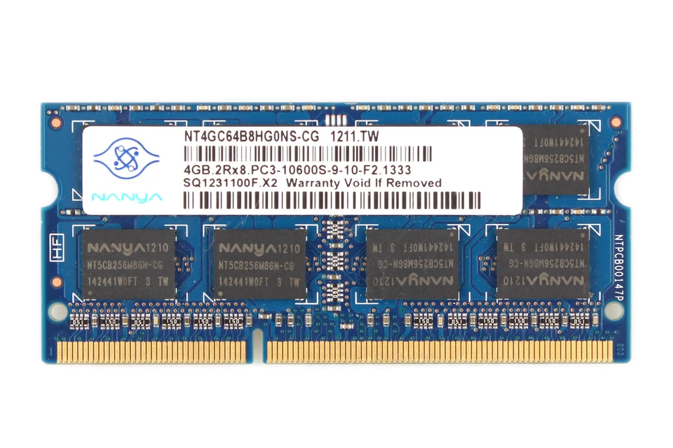 8GB Nanya 2x 4GB 2RX8 PC3-10600S DDR3-1333Mhz 1.5V Laptop Memory SODIMM RAM $DG6 - Image 2 of 4