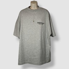 Fear of God Essentials Men's Gray Graphic Crewneck Short Sleeve T-Shirt Size M