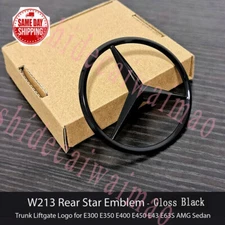 Gloss Black Star Trunk Emblem for Rear Lid Badge For E Class W213 Mercedes AMG