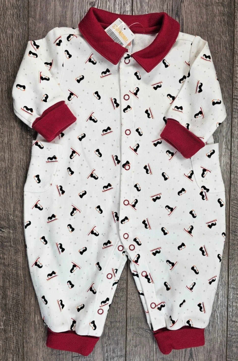 Baby Boy Clothes New Vintage Gymboree 0-3 Month Holiday Cheer Penguin Outfit