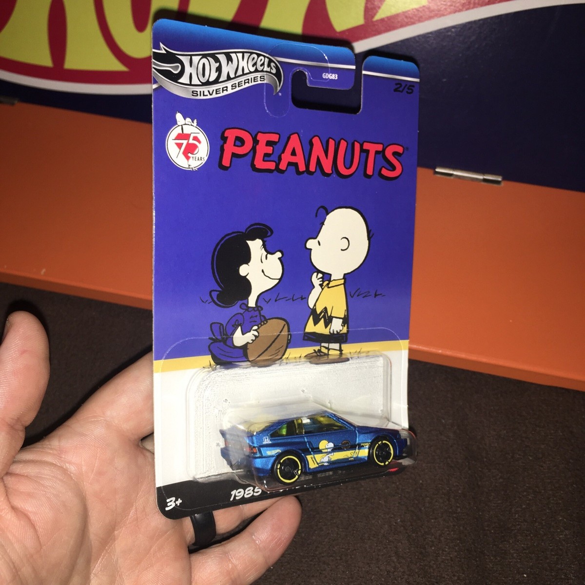 Hot Wheels 1985 HONDA CR-X Peanuts Snoopy 2025 Silver Series CRX