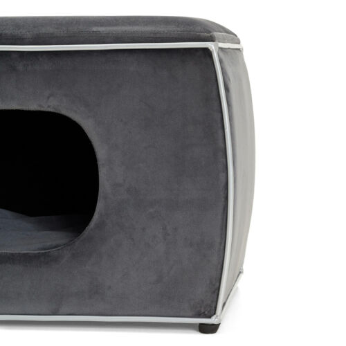 HundeHöhle Nelson Grau Hundebett Kuschelhöhle für Hunde CanadianCat Company - Bild 6 von 7