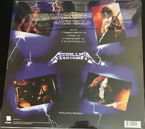 Metallica Ride The Lightning Limited Edition Electric Blue Vinyl Walmart Exclus - Picture 2 of 2