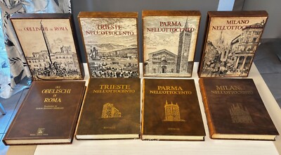 - LIBRI di PREGIO-EDITALIA-GLI OBELISCHI di ROMA-TRIESTE-PARMA-MILANO-4VOLUMI