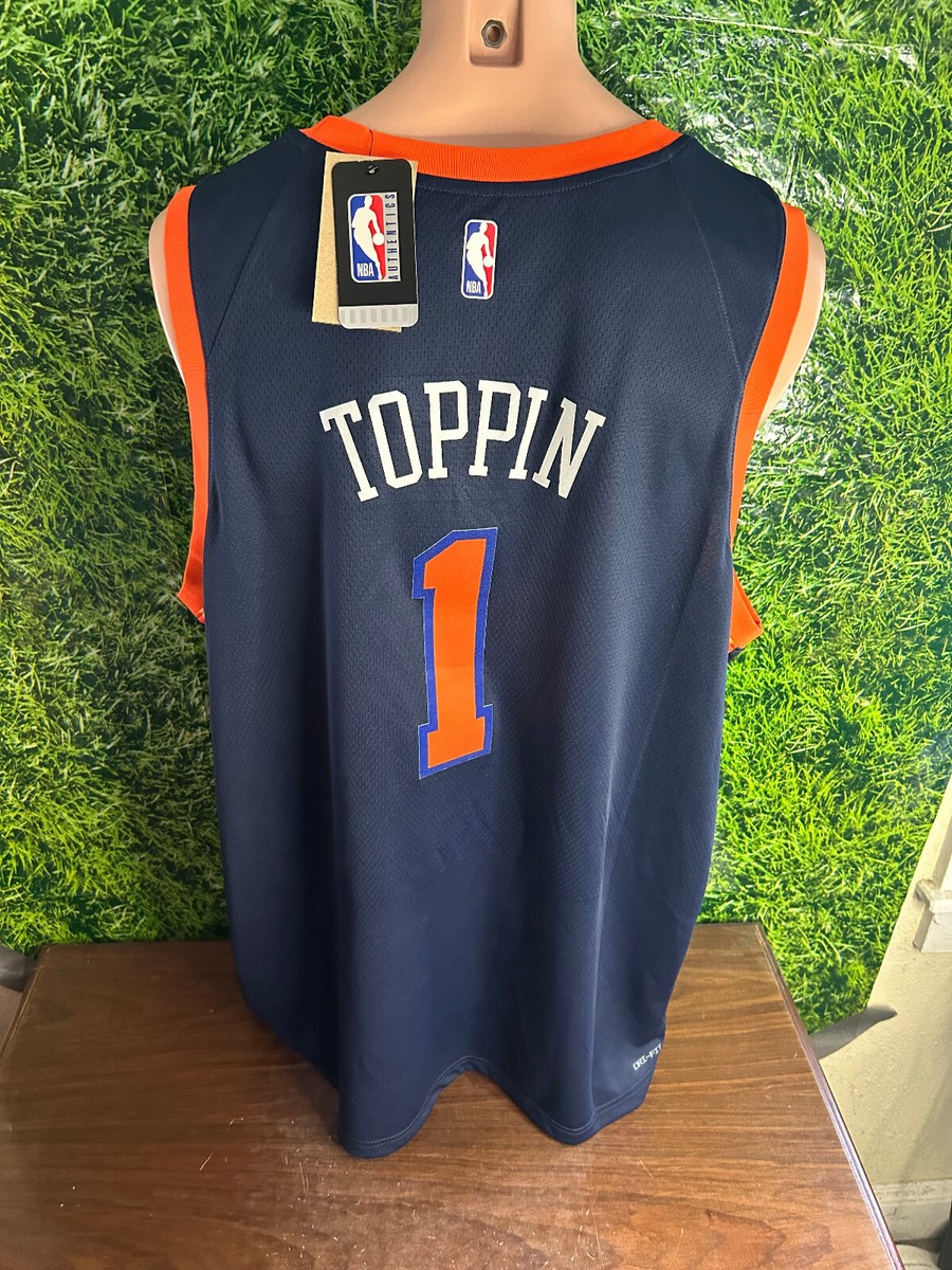 NBA ニューヨークニックス NIKE Obi Toppin ユニフォーム XL Men 2022-23 New York Knicks Obi Toppin #1 Authentic Blue