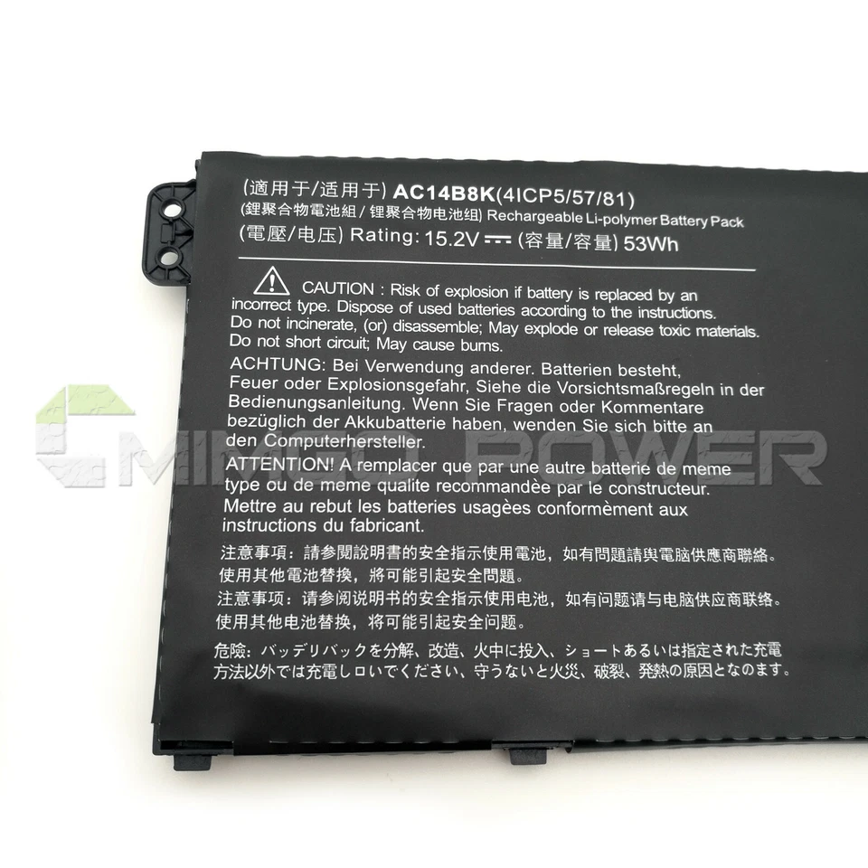 Nueva Batería AC14B8K para Acer Aspire E3-112 V3-371 V3-111 CB5-571 CB5-311 E5-771G Foto 2 de 3