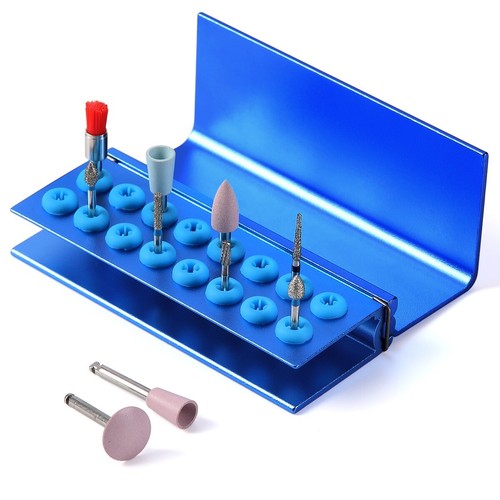 Dental FG RA CA Bur Holder Sterilizer Block Disinfection Box 8/10/16/30Holes - Picture 46 of 47