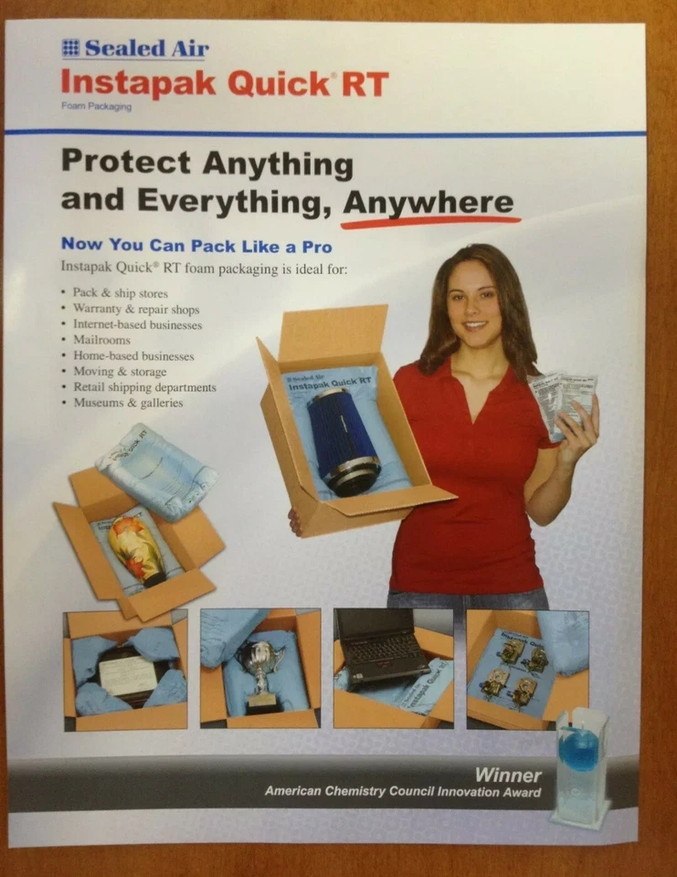 44 bolsas Instapak selladas Air Quick RT#40- 18"x22" bolsas de espuma expandibles sin calentador Foto 4 de 4