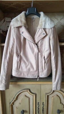 Twin Set Giacca Pelle Bianca Bimba Montone Ecologico Twin Set