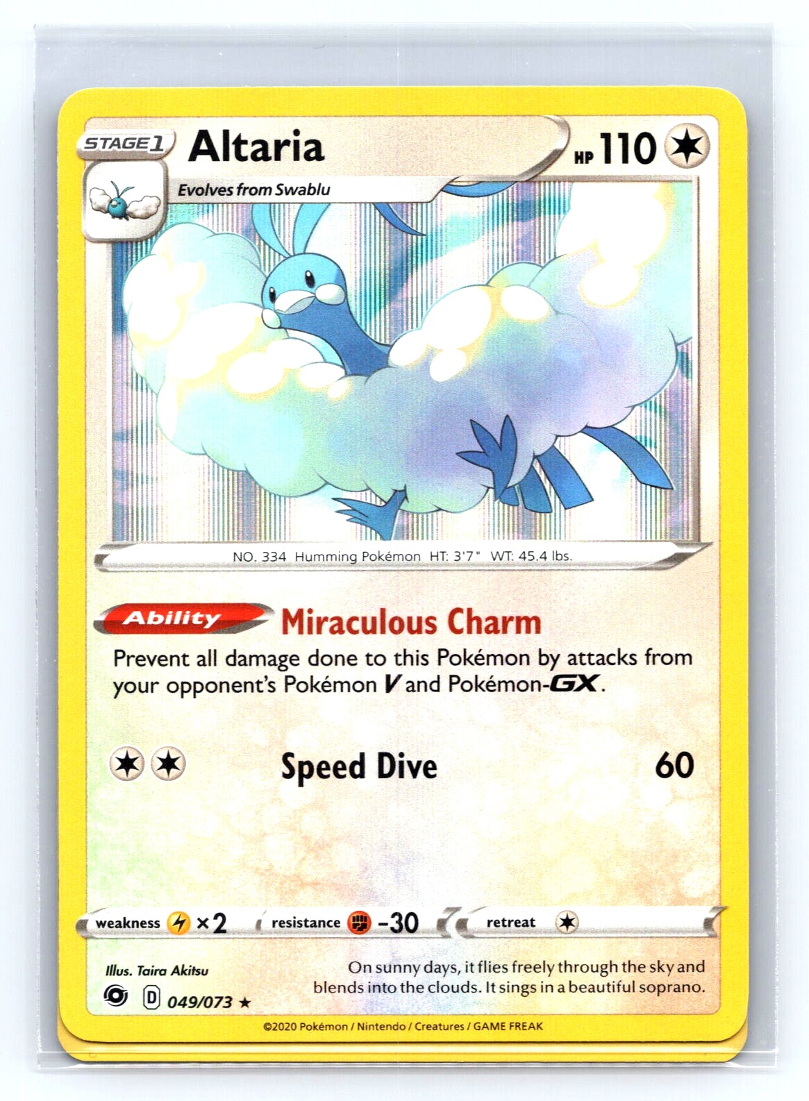 Pokemon Champion's Path #49/73 Altaria Holo Rare tcg