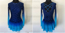 High-end custom figure skating show suit blue