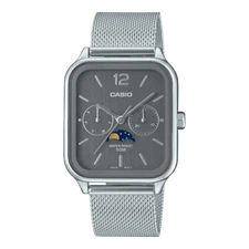 Casio Analog MTP-M305M-8A Moonphase Quartz Men's Watch Stainless Steel