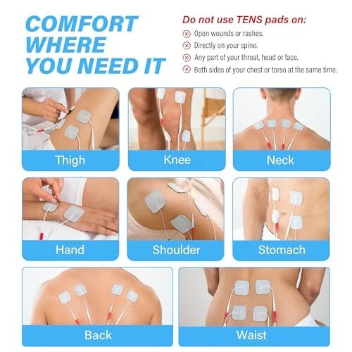 For 40PCS Unit Pads 2"X2" Replacement Pads Electrode Patches for Electrotherapy - Picture 9 of 9