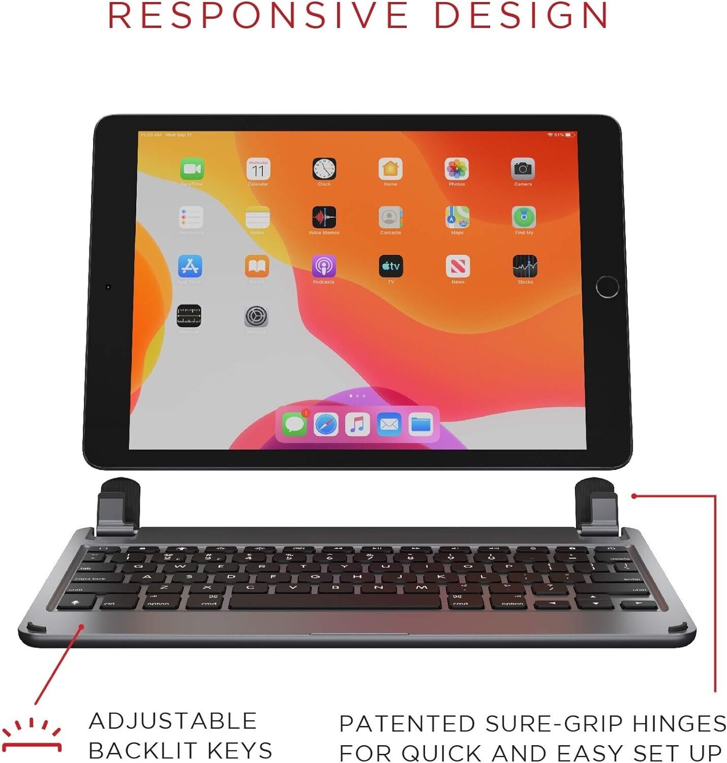 Brydge Wireless Keyboard for iPad 10.2-inch (iPad 7/8/9 Gen) - Space Grey