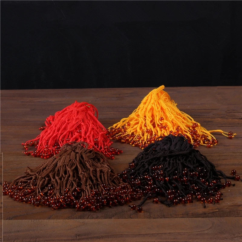 Lote de 4 cuerdas para olla con cuentas para olla cuerdas hechas a mano conectar tapa de tetera Foto 2 de 4