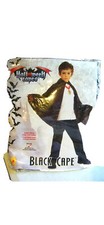 New Rubie  s BLACK CAPE Child Costume ONE SIZE Collar Halloween Vampire Magician