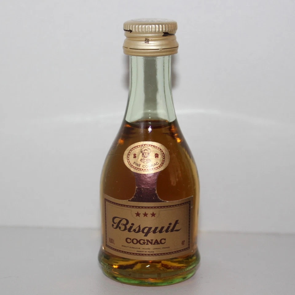 Cognac lot de 4 mignonettes Biscuit Martell Courvoisier - Photo 2/4