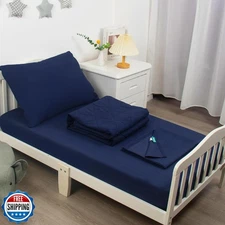 Biloban 4 Piece Toddler Bedding Set,Ultra Soft and Breathable Crib Bedding Se